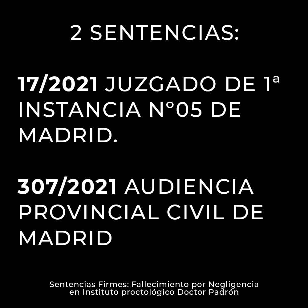 2 Sentencias: 17/2021 JUZGADO DE 1ª INSTANCIA Nº05 DE MADRID 307/2021 AUDIENCIA PROVINCIAL CIVIL DE MADRID